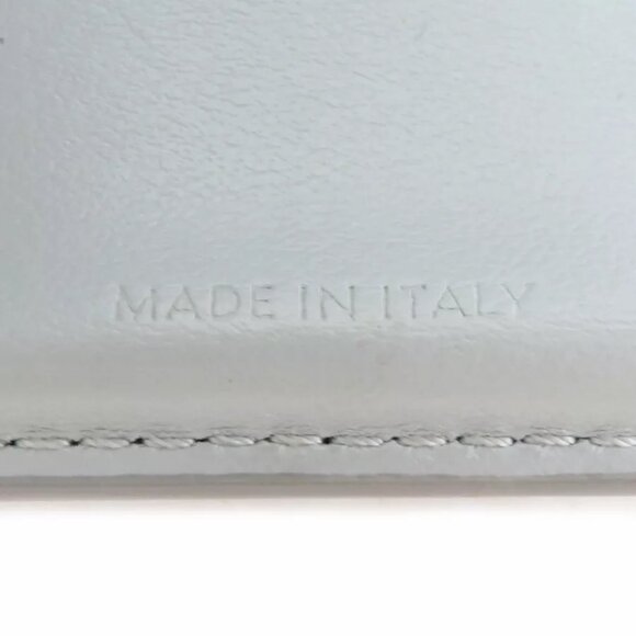 Auth CELINE Trifold Wallet Light Gray Leather - - Picture 7 of 8